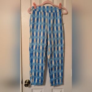 Pinup Couture Blue Harlequin Capris